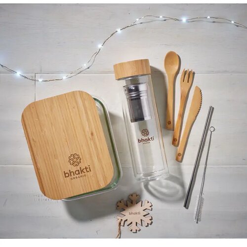 Lunchbox glas bamboe deksel9000 Tundra lunchbox transparant
