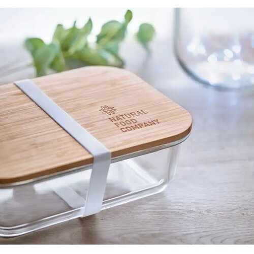 Lunchbox glas bamboe deksel9000 Tundra lunchbox transparant
