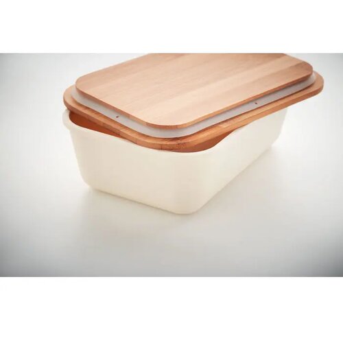 Lunchbox pp bamboe deksel 1l Thursday beige