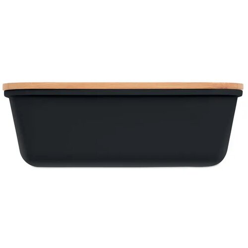 Lunchbox pp bamboe deksel 1l Thursday zwart