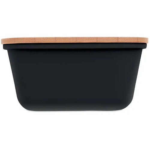 Lunchbox pp bamboe deksel 1l Thursday zwart
