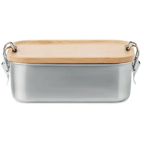 Rvs lunchbox 750ml Sonabox hout