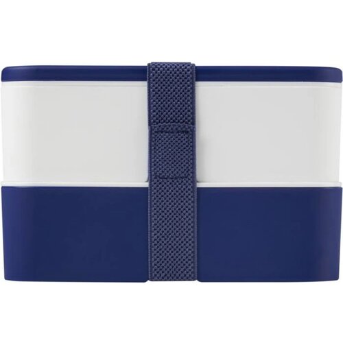 MIYO dubbellaagse lunchtrommel Blauw, Wit, Blauw Blauw/Wit/Blauw