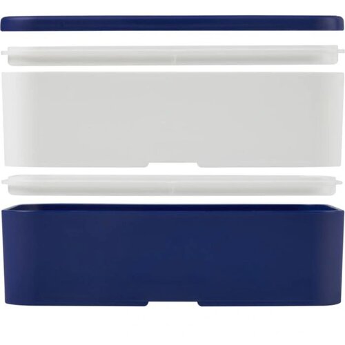 MIYO dubbellaagse lunchtrommel Blauw, Wit, Blauw Blauw/Wit/Blauw