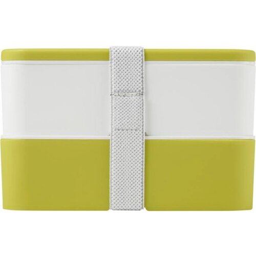 MIYO dubbellaagse lunchtrommel Lime, Wit, Wit Lime/Wit/Wit