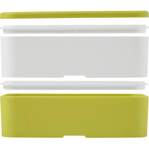 MIYO dubbellaagse lunchtrommel Lime, Wit, Wit Lime/Wit/Wit