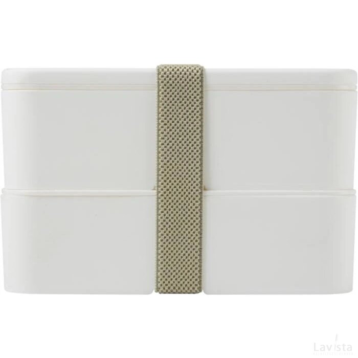 MIYO dubbellaagse lunchtrommel Wit, Wit, Kiezelgrijs Wit/Wit/Kiezelgrijs