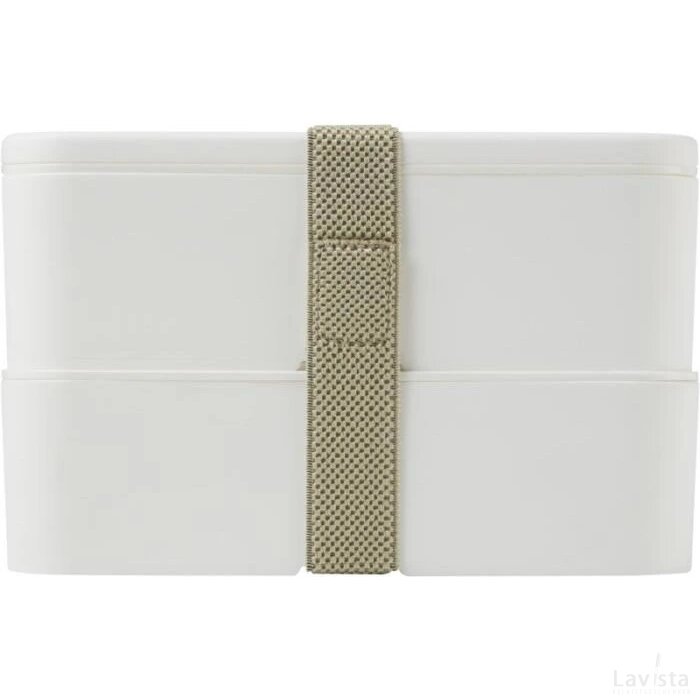 MIYO dubbellaagse lunchtrommel Wit, Wit, Kiezelgrijs Wit/Wit/Kiezelgrijs