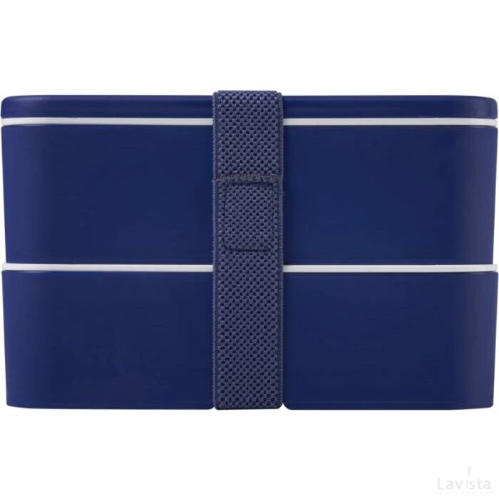 MIYO dubbellaagse lunchtrommel Blauw, Blauw, Blauw Blauw/Blauw/Blauw