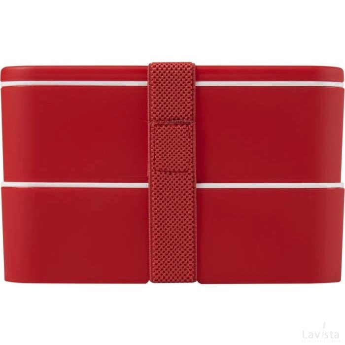 MIYO dubbellaagse lunchtrommel Rood, Rood, Rood Rood/Rood/Rood