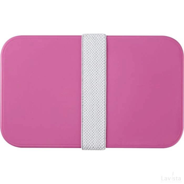 MIYO dubbellaagse lunchtrommel Roze, Wit, Wit Roze/Wit/Wit