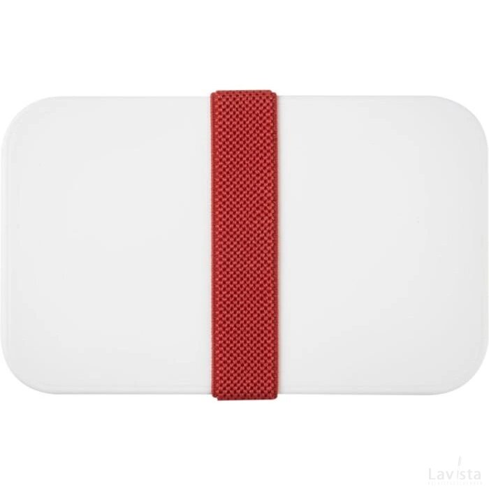 MIYO dubbellaagse lunchtrommel Wit, Wit, Rood Wit/Wit/Rood