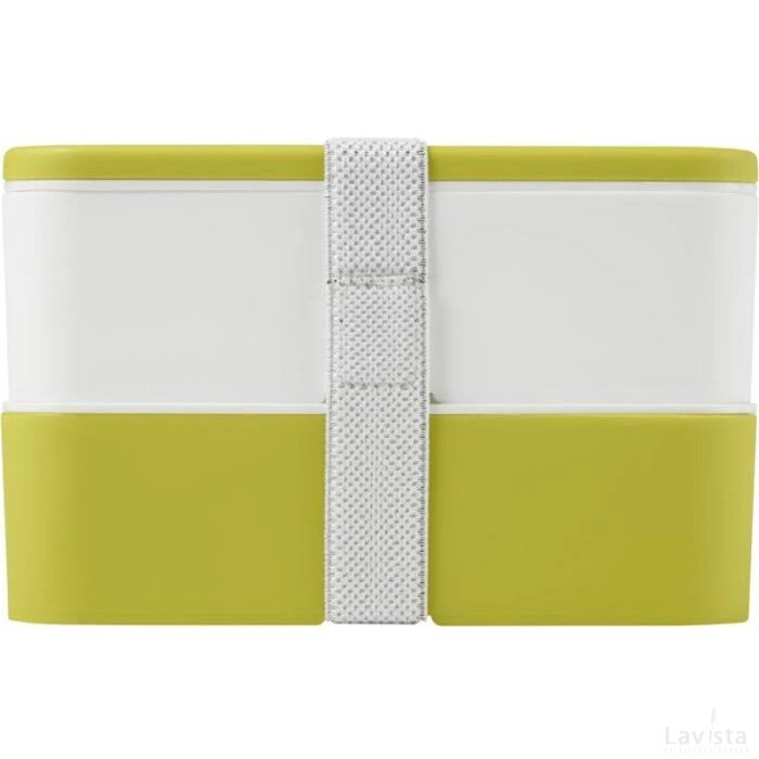 MIYO dubbellaagse lunchtrommel Lime, Wit, Wit Lime/Wit/Wit
