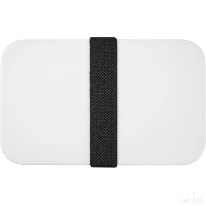 MIYO dubbellaagse lunchtrommel Wit, Wit, Zwart Wit/Wit/Zwart