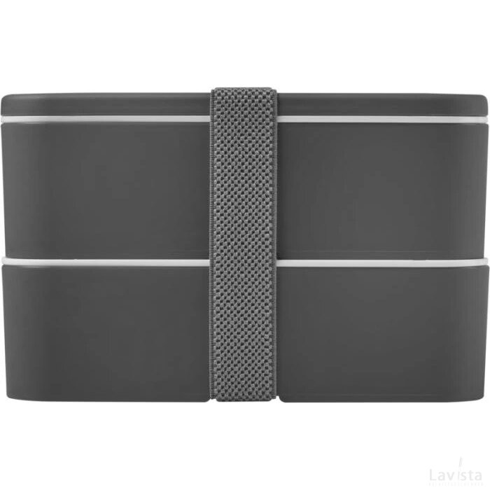 MIYO dubbellaagse lunchtrommel Grijs, Grijs, Grijs Grijs/Grijs/Grijs