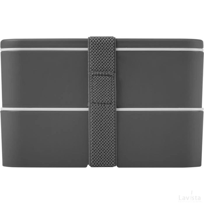 MIYO dubbellaagse lunchtrommel Grijs, Grijs, Grijs Grijs/Grijs/Grijs