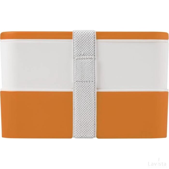 MIYO dubbellaagse lunchtrommel Oranje, Wit, Wit Oranje/Wit/Wit