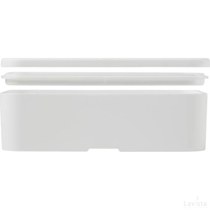 MIYO enkellaagse lunchtrommel Wit, Kiezelgrijs Wit/Kiezelgrijs