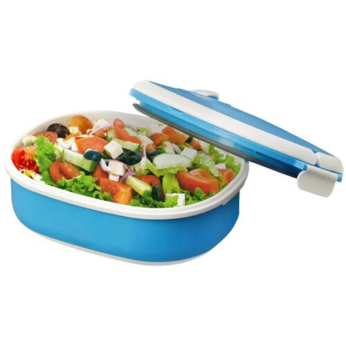 Spiga lunchtrommel blauw,Wit Blauw, Wit Blauw/Wit