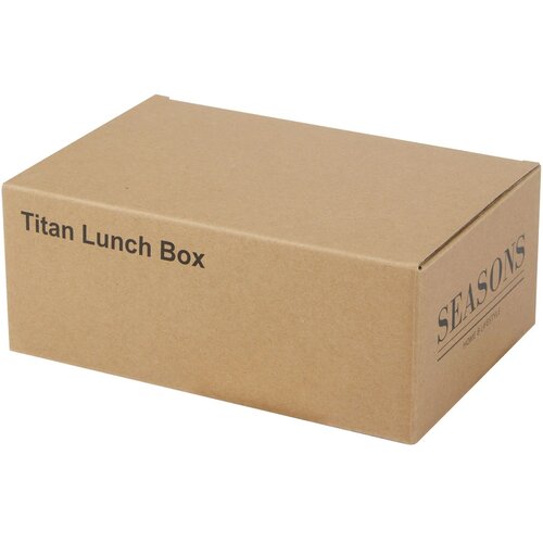 Titan lunchtrommel van gerecycled roestvrij staal Zilver