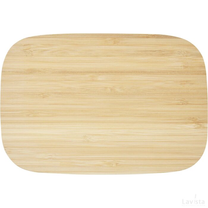 Tite roestvrijstalen lunchtrommel met bamboe deksel Naturel, Zilver Naturel/Zilver