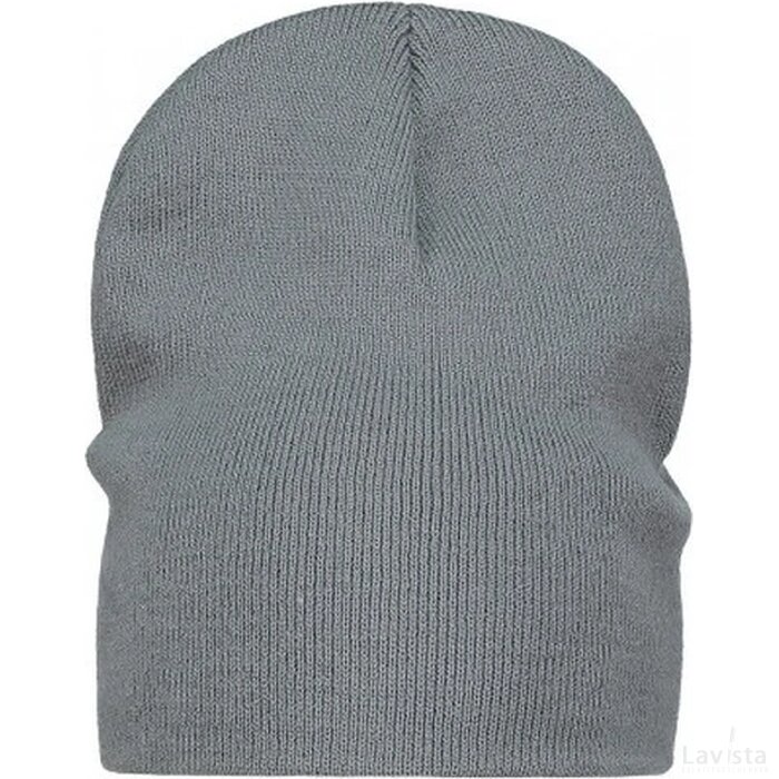 Gebreide muts zonder omslag grijs