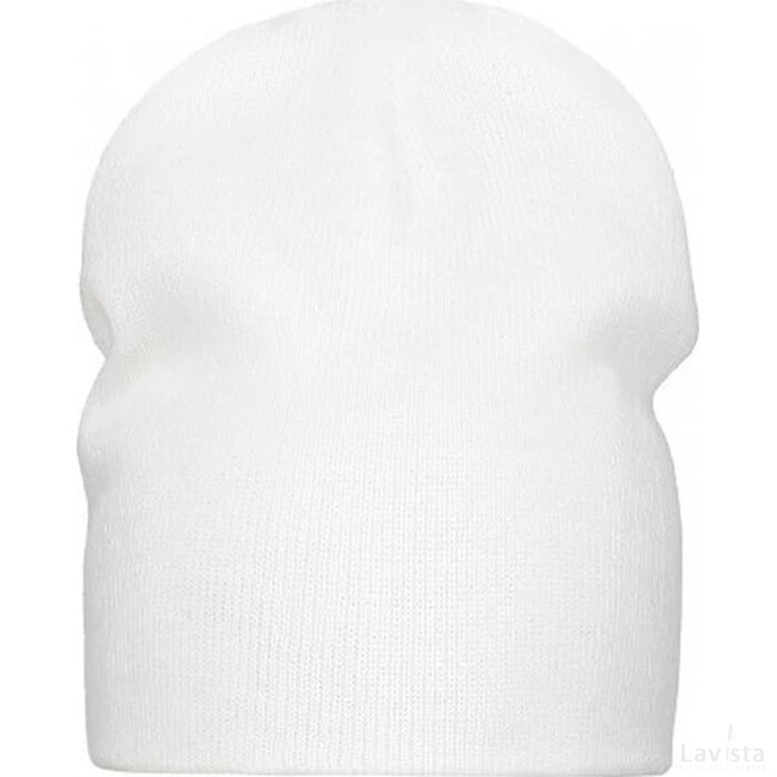 Gebreide muts zonder omslag wit