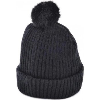 Grof Gebreide Beanie With Pumpkin Zwart