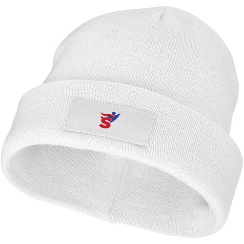 Boreas muts met patch Wit