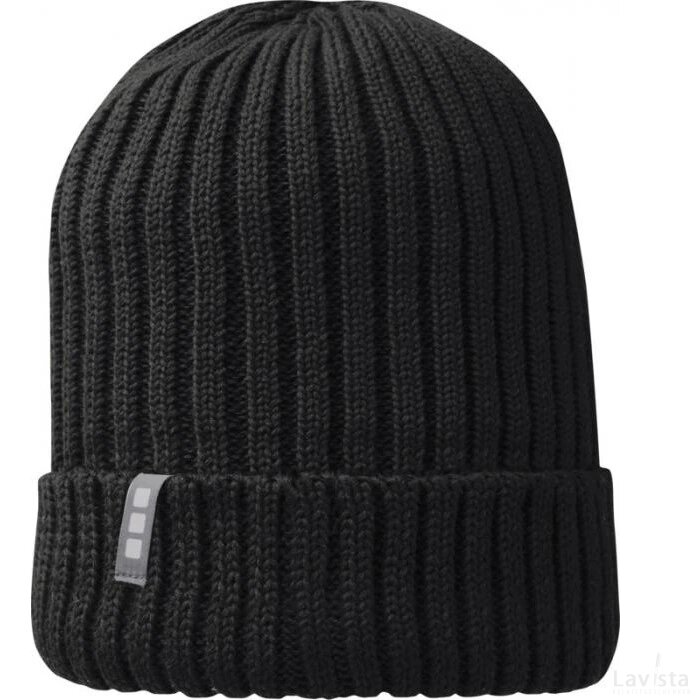 Ives biologische beanie Zwart