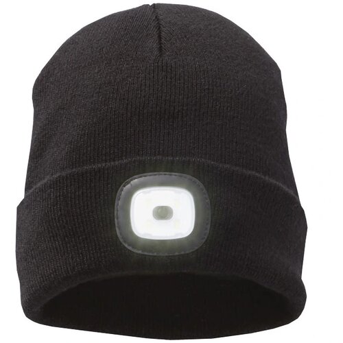 Mighty LED knit beanie, Black Zwart