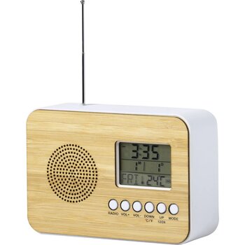 Tulax Radio Bureauklok Naturel Tulax Radio Bureauklok Naturel