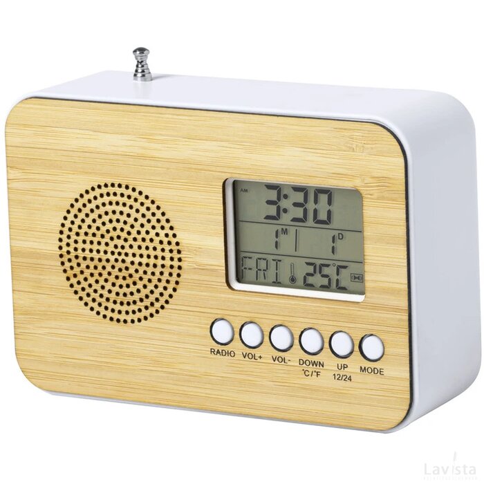Tulax Radio Bureauklok Naturel