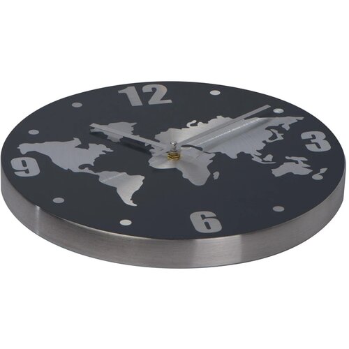 Aluminium Wandklok grijs silvergrey