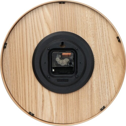 Klok van hout - Analoog beige