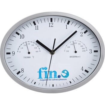 Wanklok met hygro- en thermometer Netphen wit Wanklok met hygro- en thermometer Netphen wit