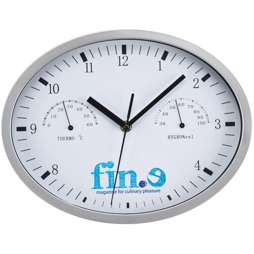 Wanklok met hygro- en thermometer Netphen wit