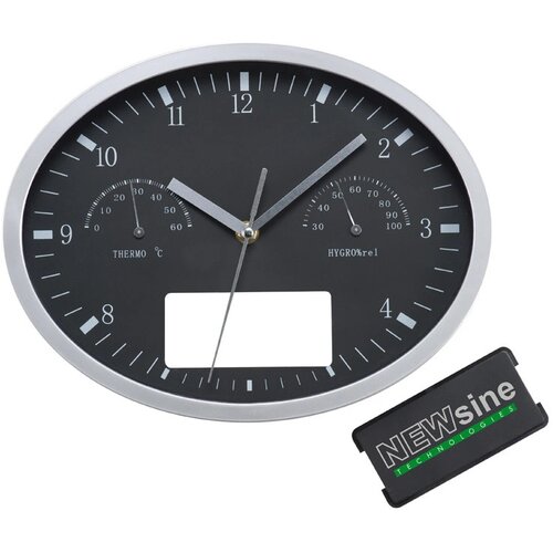 Wanklok met hygro- en thermometer Netphen zwart