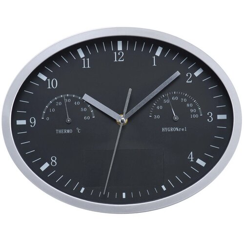 Wanklok met hygro- en thermometer Netphen zwart