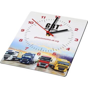 Brite-Clock® rechthoekige wandklok Zwart