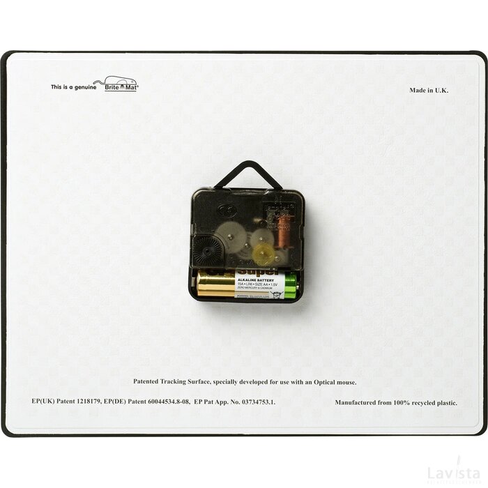 Brite-Clock® rechthoekige wandklok Zwart