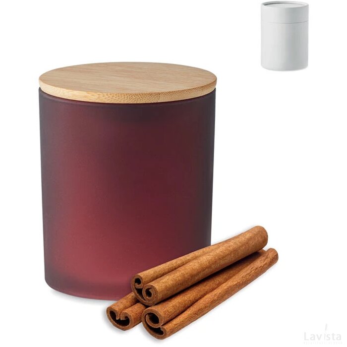 Plantaardige waskaars 200 gr Keops medium bordeaux