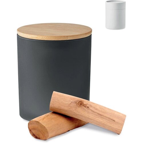 Plantaardige waskaars 280 gr Keops large zwart