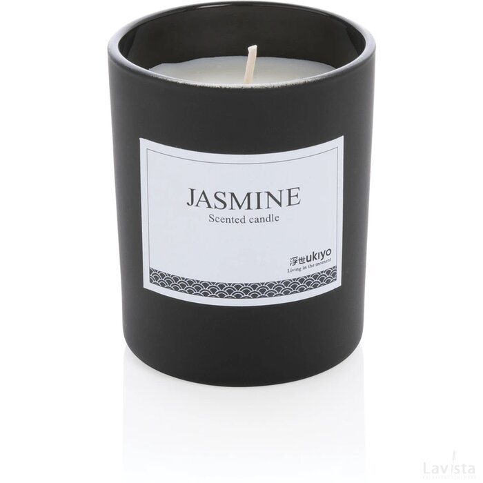 Ukiyo geurkaars in glas zwart