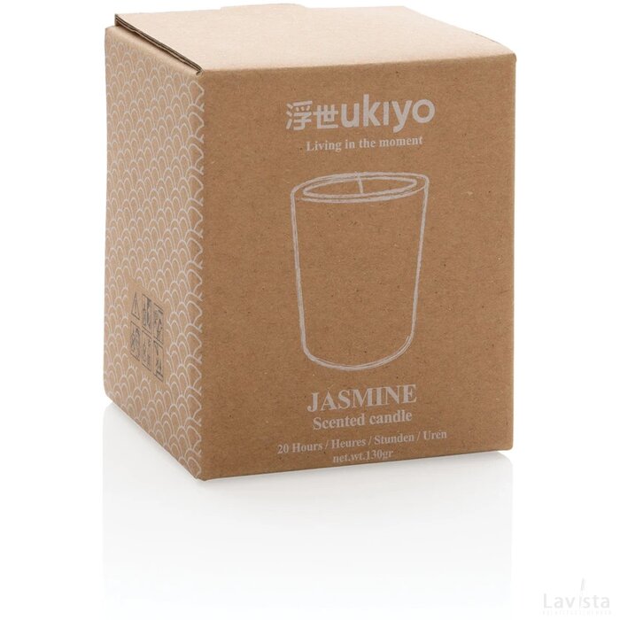 Ukiyo geurkaars in glas zwart