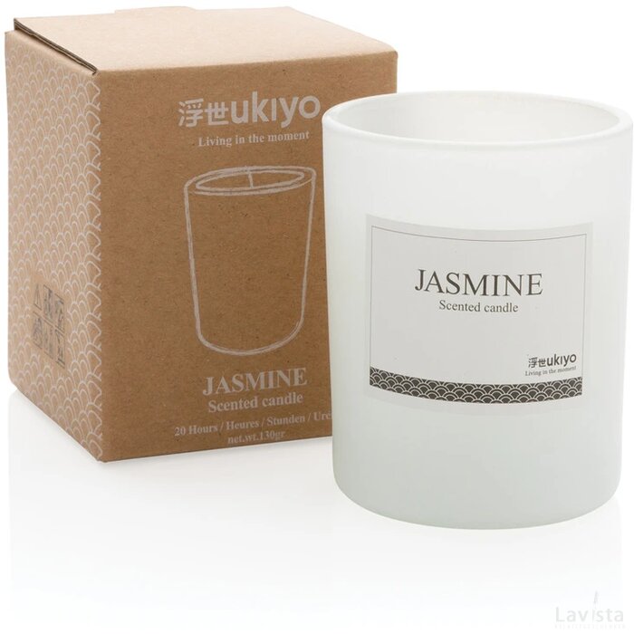 Ukiyo geurkaars in glas wit