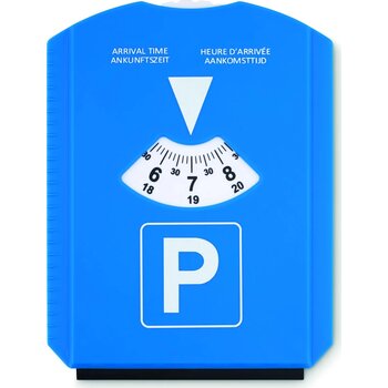 Parkeerkaart met ijskrabber Park & scrap blauw Parkeerkaart met ijskrabber Park & scrap blauw