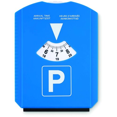 Parkeerkaart met ijskrabber Park & scrap blauw