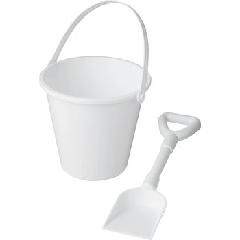 Tides strandemmer en schep van gerecycled plastic Wit