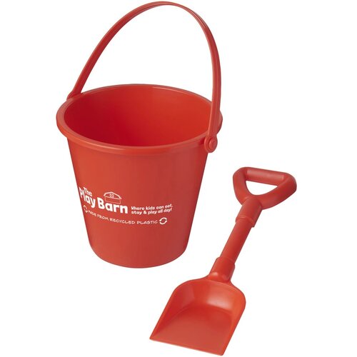Tides strandemmer en schep van gerecycled plastic Rood